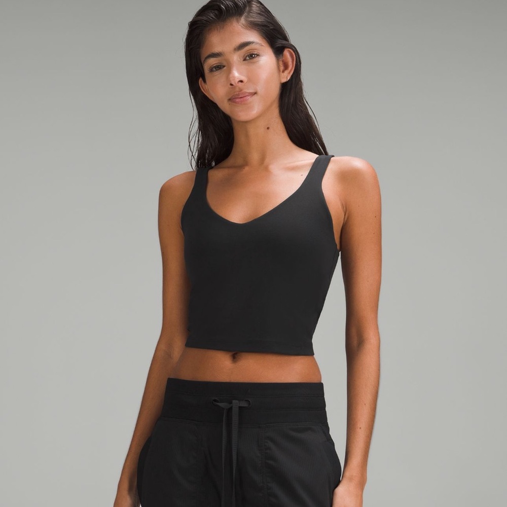 lululemon athletica Black Cropped Tank Top